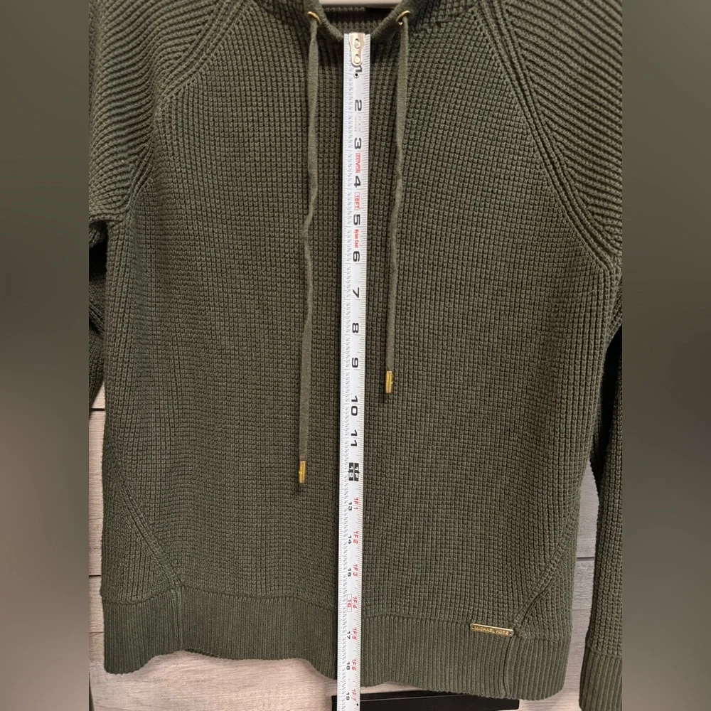 Michael Kors Women's olive Green Knit hoodie - Picture 3 of 9